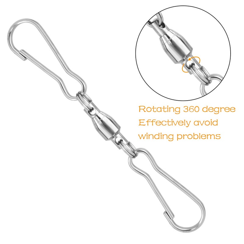 KUUQA 12 Pack Spinning Dual Clip Swivel Hooks for Wind Spinners  Hanging Windsock  Bird Feeders  Wind Chimes Crystal Twisters Party Supply - Image 3